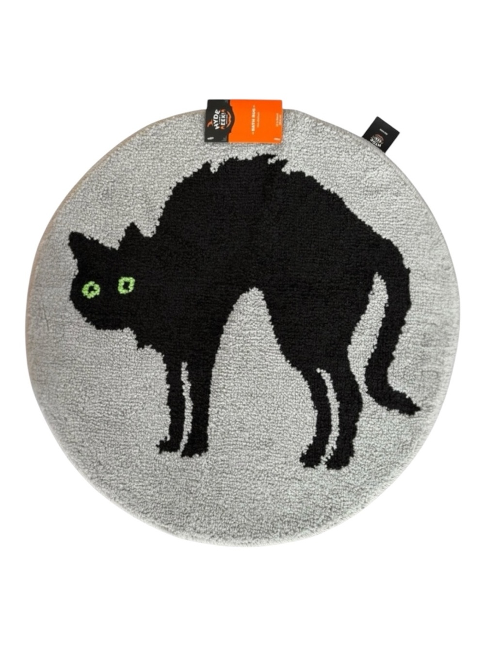 Black Cat Round Bath Rug